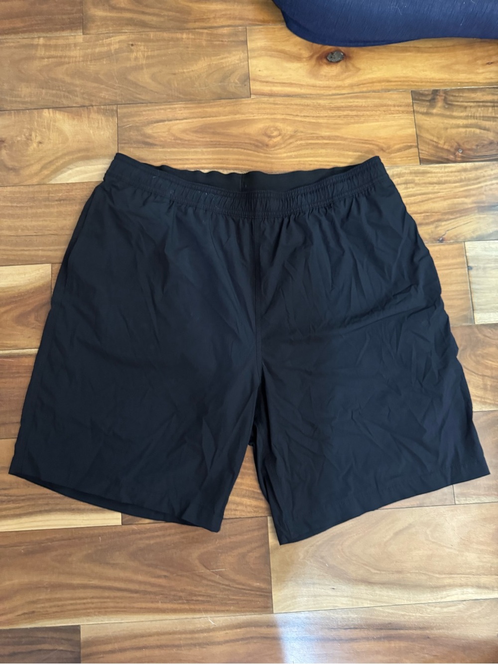 Kirkland Signature Black Athletic Shorts with Elastic Waist